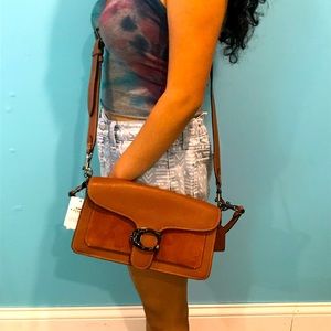 coach brown cross purse